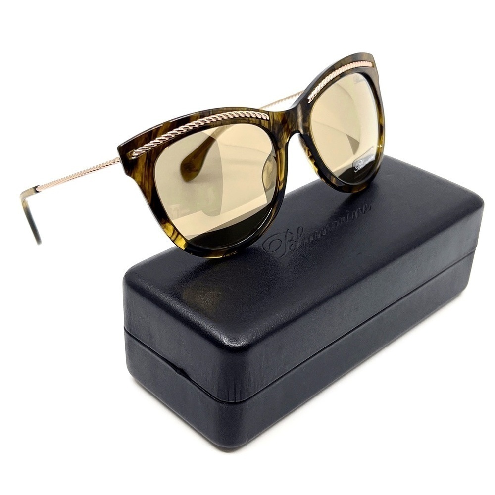 BLUMARINE Sunglasses SBM707 1FJG Cat Eye Frame Havana